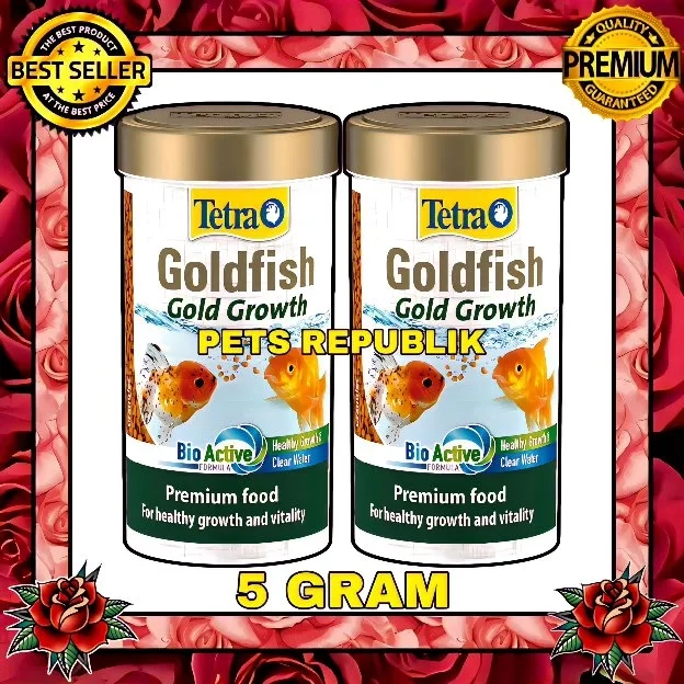 MAKANAN IKAN • PR PELET TETRA GOLDFISH GOLD GROWTH FISH FOOD 5 GRAM