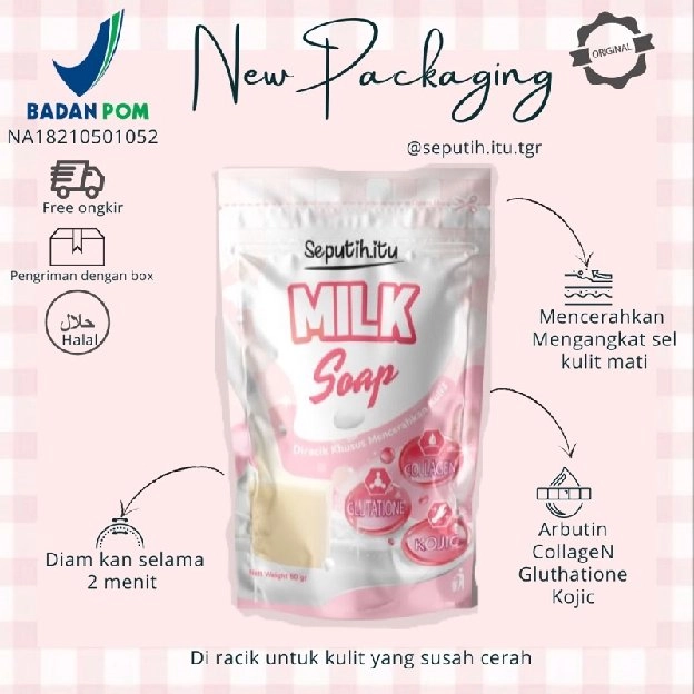 MILK SOAP SABUN PENCERAH BADAN BPOM