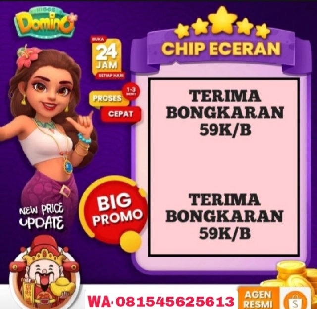 NEW BONGKAR CHIP HIGGS DOMINO ISLAND OPEN 24 JAM HUB.WA 081545625613