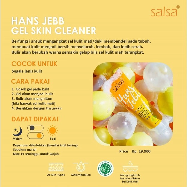 SALSA HANS JEBB PEELING GEL - PERONTOK DAKI DAN KETIAK HITAM HANSJEBB