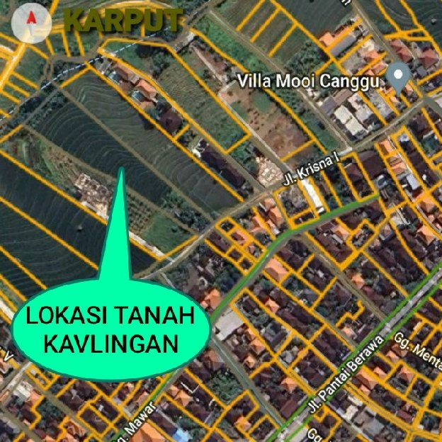 Dijual 2 are - 2,5 are, Jl. Kresna Pantai Berawa Tibubeneng Canggu Kuta Utara