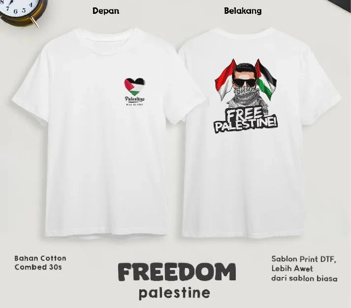 kaos Anak Free Palestine Tentara New motif