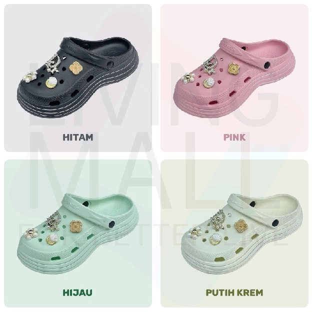 Sandal Jelly Baim Wedges Wanita Import / Sandal Wanita Crocs Motif Karakter