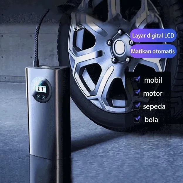 Pompa Ban Mobil electric portable Alat Penguji Tekanan Ban Cerdas