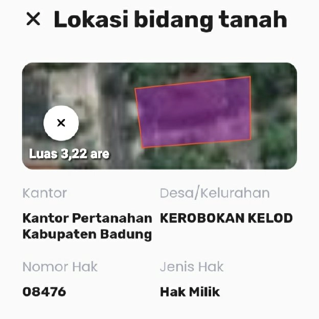 Dijual 3,22 are, Jl. Raya Kerobokan SEMER Kuta Utara