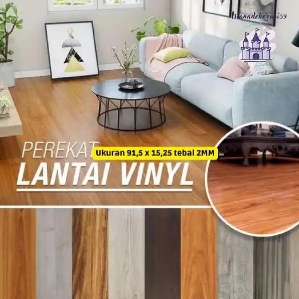 LANTAI VINYL STICKER / STIKER MOTIF KAYU / LANTAI VINYL SIAP PASANG VINYL FLOORING SIAP PASANG STICK