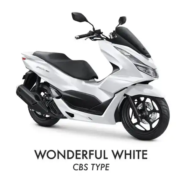 NEW PCX CBS MATE WHITE/MATE BLUE