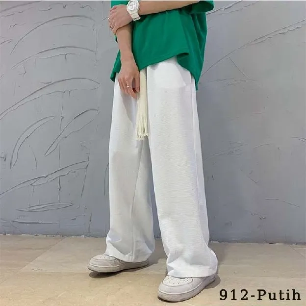 celana corduroy pria celana panjang pria korean style celana pinggang karet oversize pria baggy pant