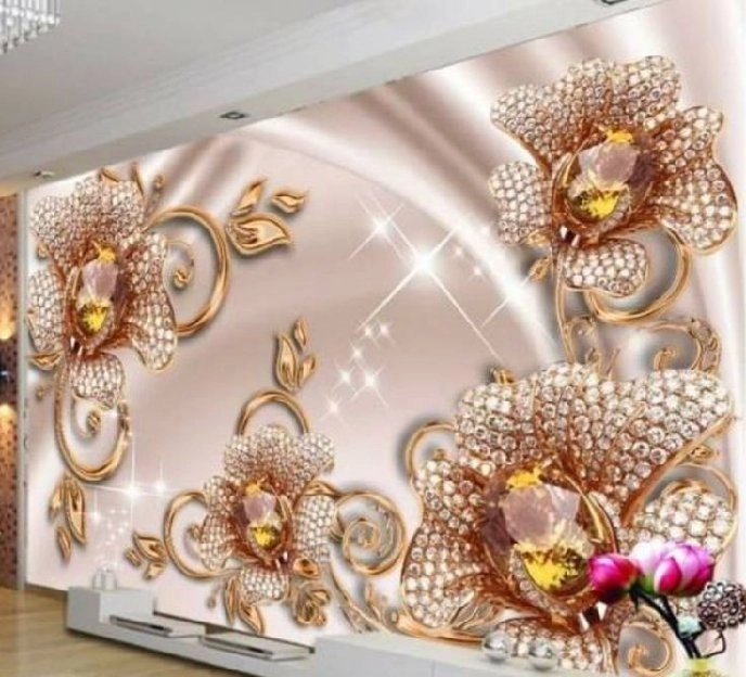 Pasang wallpaper dinding 3d custom toko jual dan pesan hordeng murah rollerblind vertikal blind