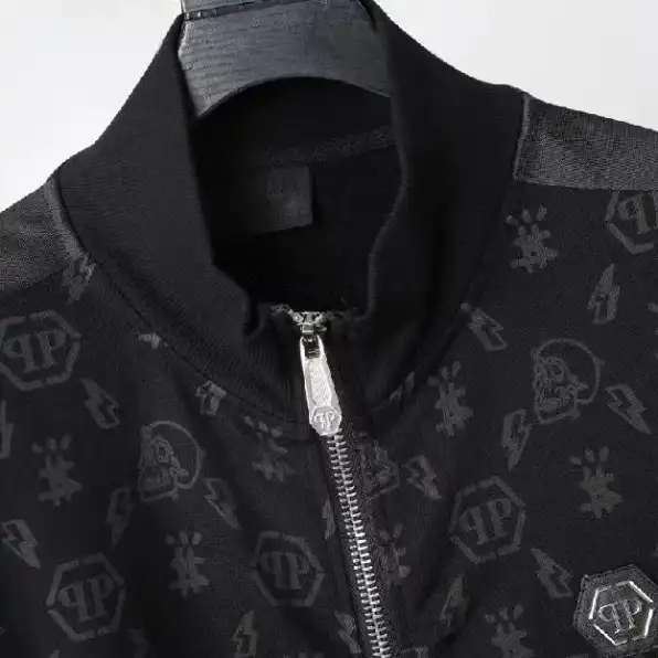 Jaket zipper pria philipp plein