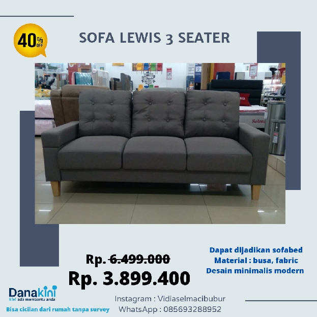 sofa 3 seater minimalis 