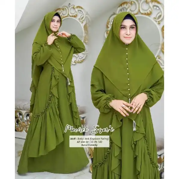 GAMIS SYARI MUSLIMAH CERUTY FULL 