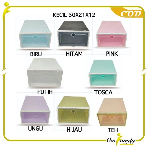 Kotak Sepatu Lipat Transparan Tebal Shoes Storage Box Organizer Rak Sepatu Plastik Susun