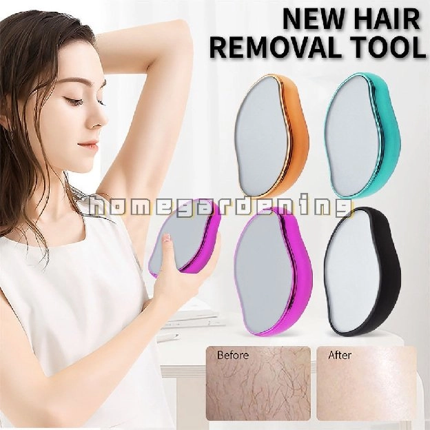 Penghilang Bulu Fisik Crystal Hair Remover Eraser Safety Epilator Reusable Easy Clean Body Beauty Gl