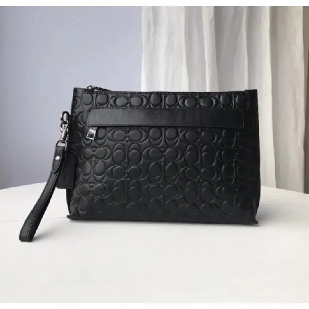 COACH CLUTCH EMBOSSED 32162 BLACK