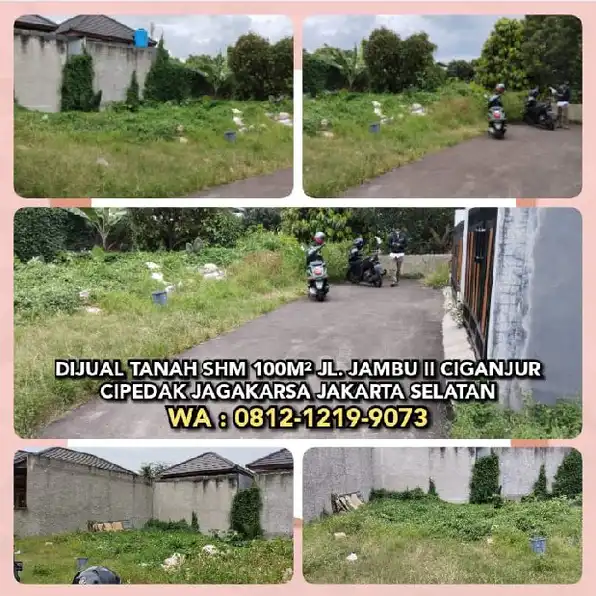 DIJUAL TANAH SHM 100M² JL. JAMBU II CIGANJUR CIPEDAK JAGAKARSA JAKARTA SELATAN. WA : 0812-1219-9073*