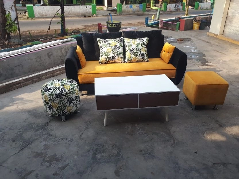 sofa single puff minimalis