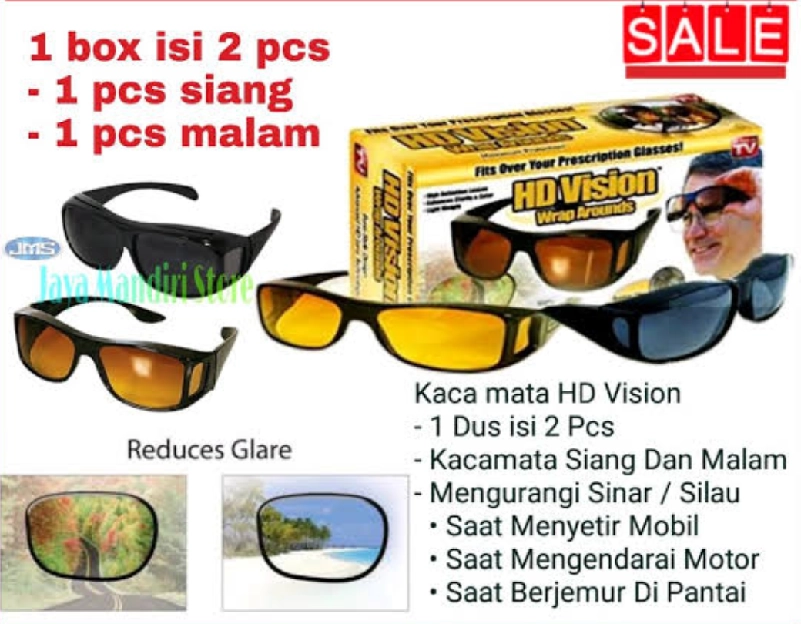 Kacamata HD Anti Silau isi 2