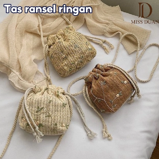 Tas selempang rajut / tas serut / slingbag mini / korean bag / tas rajut mini / tas nilon