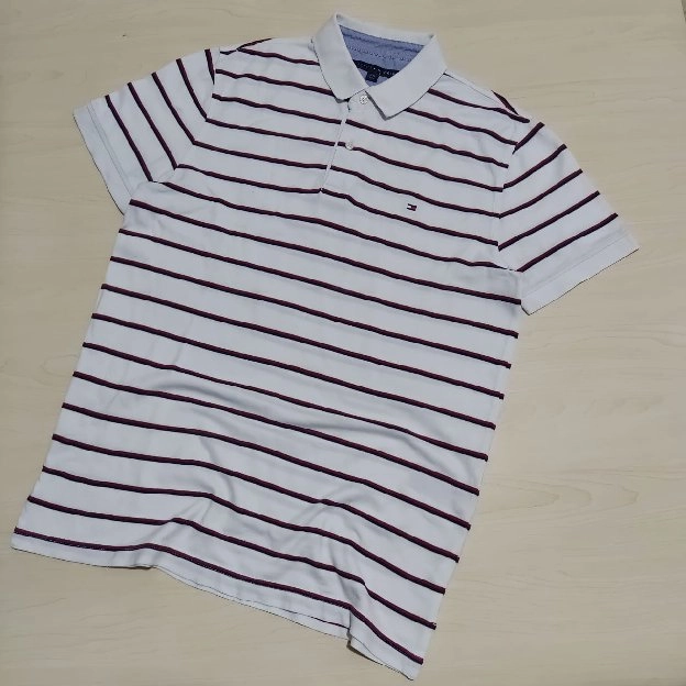 Tommy Hilfiger kaos polo stripe sallur original second