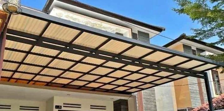 Canopy minimalis atap alderon double layer 