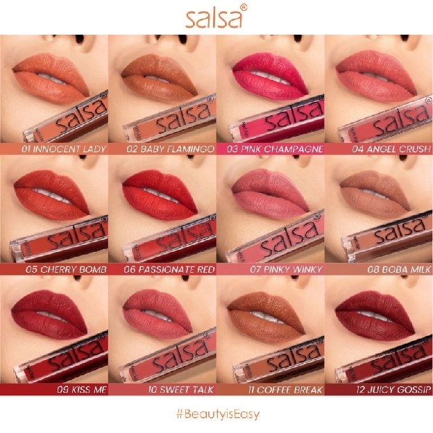 SALSA DYNAMATTE LIP CREAM 01-12 / MAKEUP ORIGINAL LIPCREAM BPOM