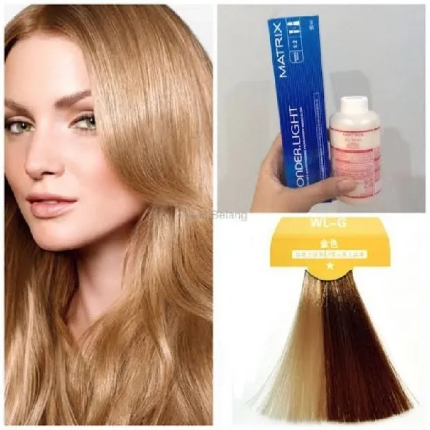 Matrix Wonderlight Cat Rambut + Oxydant ( campuran ) wonder light socolor gold copper , ash , red