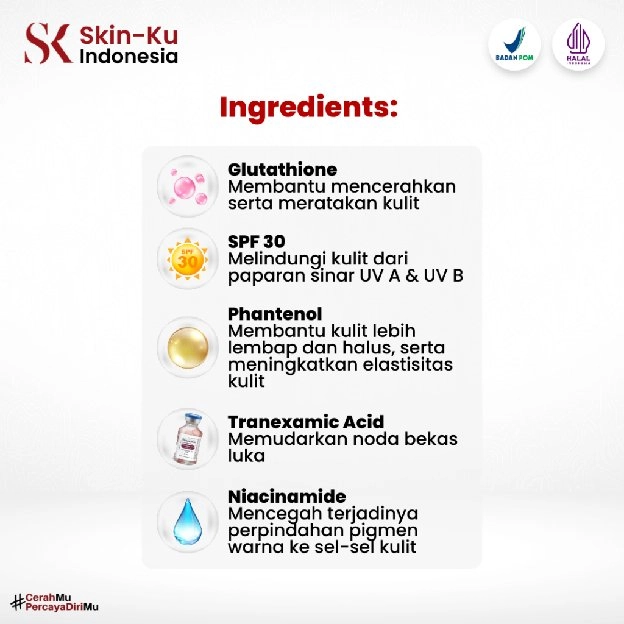 SKINKU BODY SERUM PUTIH/HILANGKAN BEKAS LUKA/DEODORANT (BPOM) 100ml