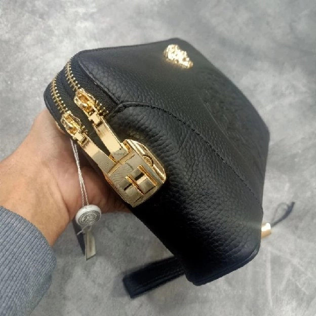 Handbag Versace Logo Leather Clutch Tas Tangan