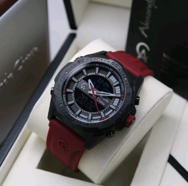 Ready!!Jam Tangan Alexandre Christie Dualtime 9370 Pria