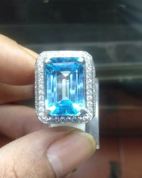 BLUE TOPAZ Swiss asli 