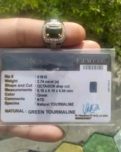 NATURAL GREEN TOURMALINE asli 