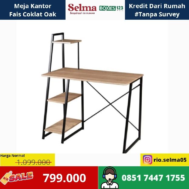 Meja Kantor / Belajar Fais Coklat Oak