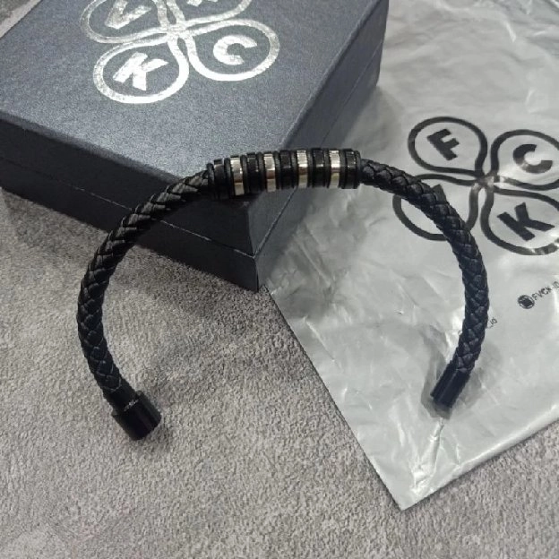 Gelang Tangan FVCK Black Silver