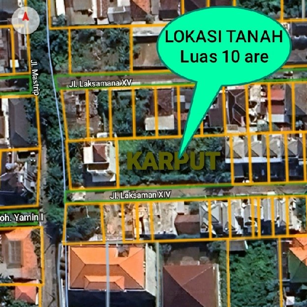 Dijual 10 are, Jl. Laksamana PLAZA RENON Sumerta Klod Denpasar