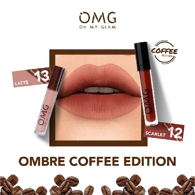 Paket Ombre Lips OMG | Lipcream OMG Ombre Coffee Edition| Lipcream OMG | Ombre OMG Lip Cream | Ombre