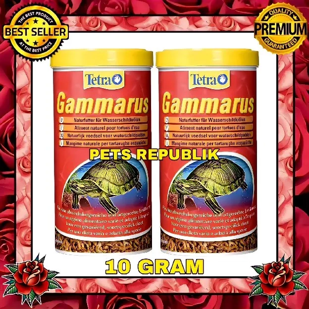 MAKANAN KURA • PR PELET TETRA GAMMARUS WATER TURTLES FOOD 10 GRAM