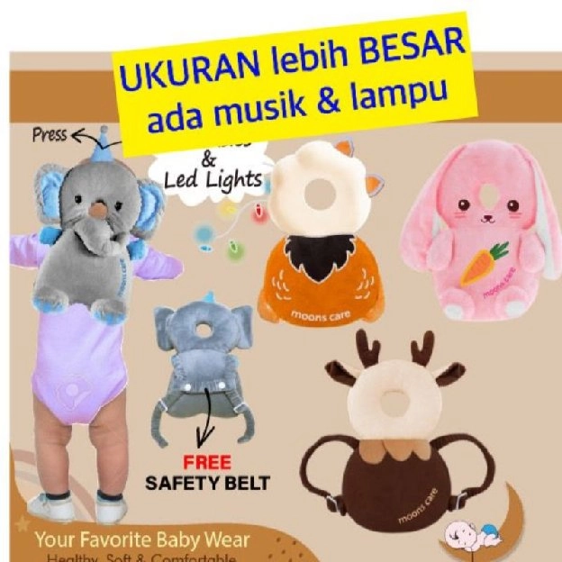 FREE STRAP BELT Head Neck Pillow Pad Bantal Pelindung Kepala Bayi Bantal Pelindung Kepala Bayi Banta