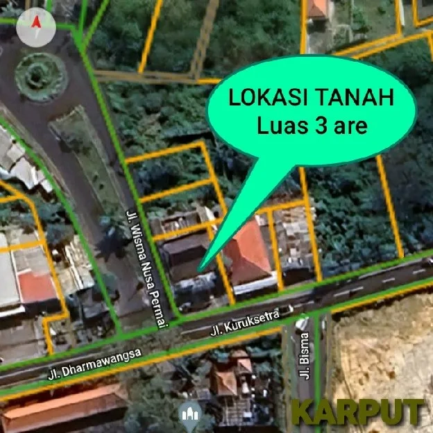 Dijual 3 are FREE BANGUNAN, Jl. Dharmawangsa Kurusetra Kampial Benoa Kuta Selatan