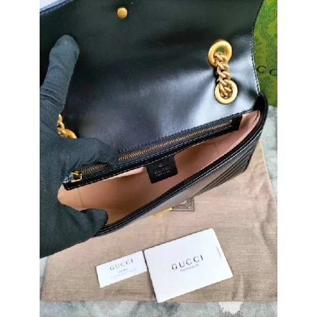 TAS SELEMPANG WANITA BLACK GUCCI 8099