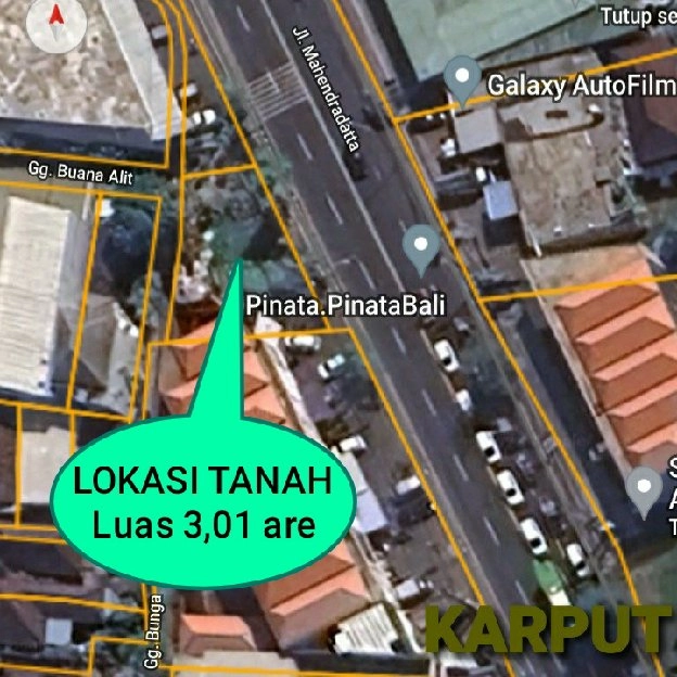 Dijual 3,01 are, Jl. Raya Mahendradata UTAMA Padangsambian Denpasar