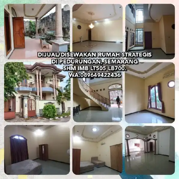 RUMAH DISEWAKAN : DISEWAKAN RUMAH STRATEGIS DI PEDURUNGAN, SEMARANG. LT505 LB700. WA:089649422436