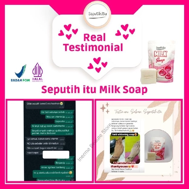 SEPUTIH ITU MILK SOAP SABUN PENCERAH BADAN BPOM