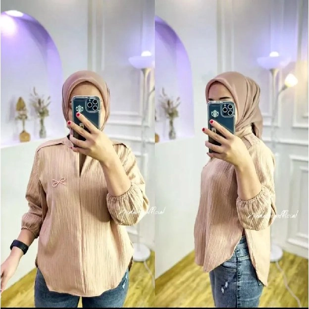 PROMO ❗❗Blouse Wanita Polos - Blouse Baby Crush - Outher Premium Wanita 