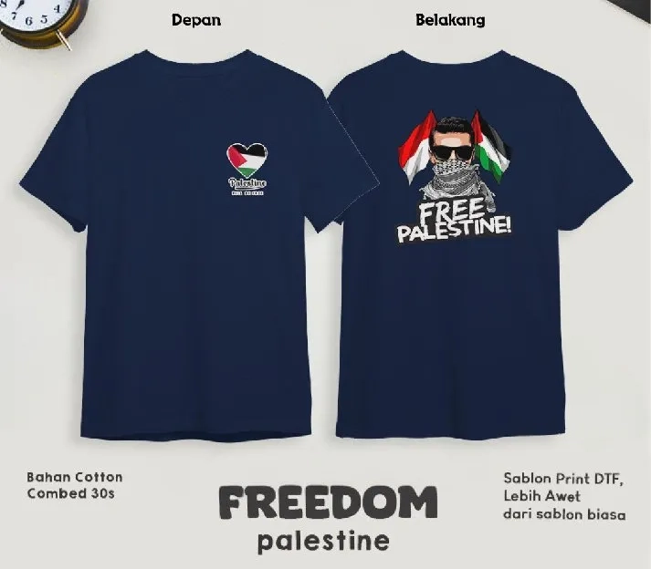 kaos Anak Free Palestine Tentara New motif