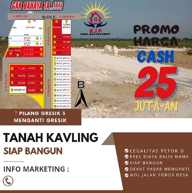 Obral Promo Tanah Kavling KJP Mepet Menganti Hrg Mulai 25jt an 