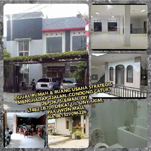 DIJUAL RUMAH & RUANG USAHA STRATEGIS HADAP 2JALAN, CONDONG CATUR, DEPOK, SLEMAN, DIY