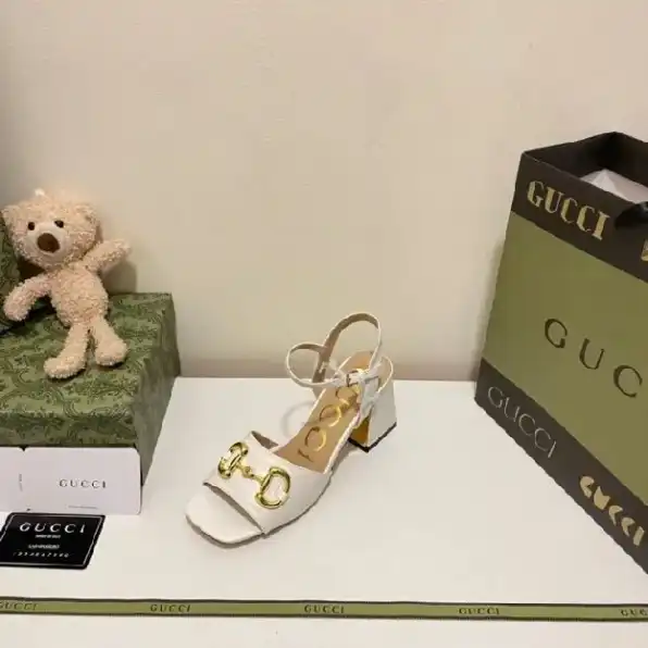 Gucci New Double G Chunky Heel Sandals