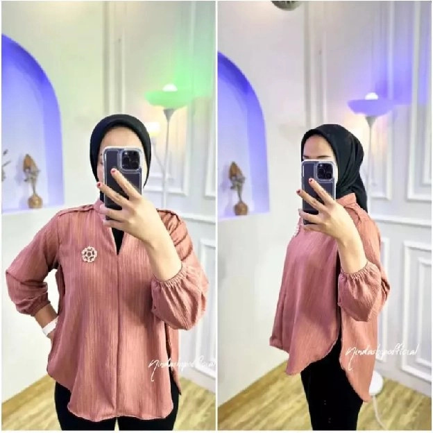 PROMO ❗❗Blouse Wanita Polos - Blouse Baby Crush - Outher Premium Wanita 