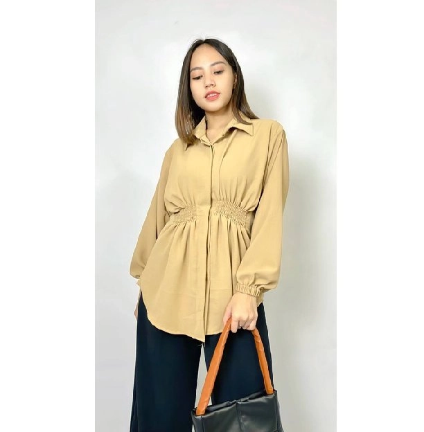 Premium Crincle Arina Blouse Atasan Wanita